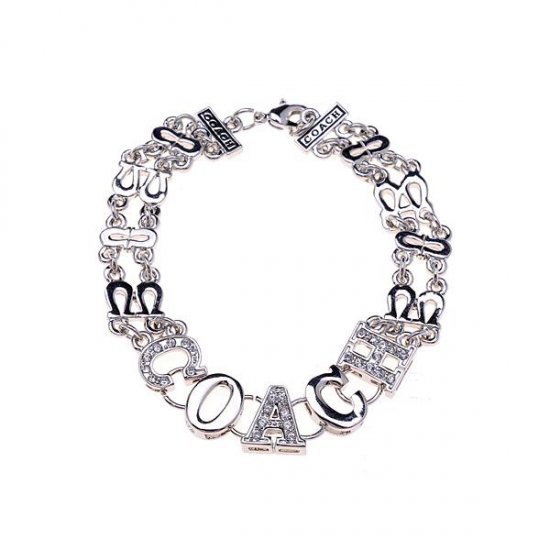 Coach Logo Monogram Silver Bracelets BZK - Click Image to Close